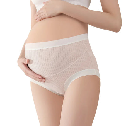 Bragas cómodas y transpirables de cintura alta, vestidos de maternidad suaves para mujeres embarazadas, bragas de realce, ropa para mujeres embarazadas, pantalones, 3 uds.