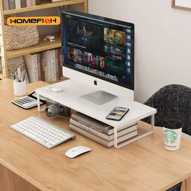 Monitor de ordenador Base de Monitor elevada estante de almacenamiento para el hogar y la Oficina estante de almacenamiento creativo de escritorio suministros de almacenamiento de oficina