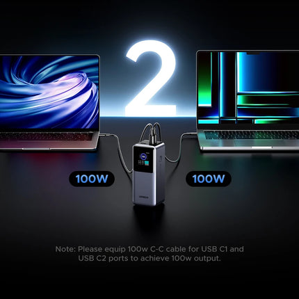 UGREEN Nexode 200W 25000mAh banco de energía portátil PD batería externa PowerBank para Macbook Pro para iPad estación de energía de carga rápida