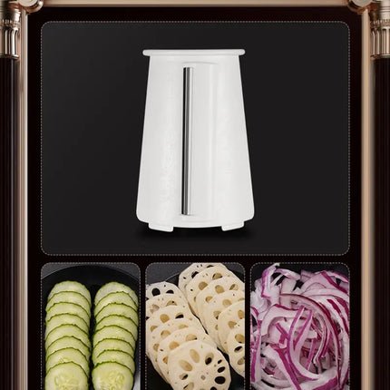 Kitchen Veggie Chopper Multifunction Rotary Cheese Grater Manual Drum Grater Food Shredder Vegetable Slicer Cutter Meat Grinder