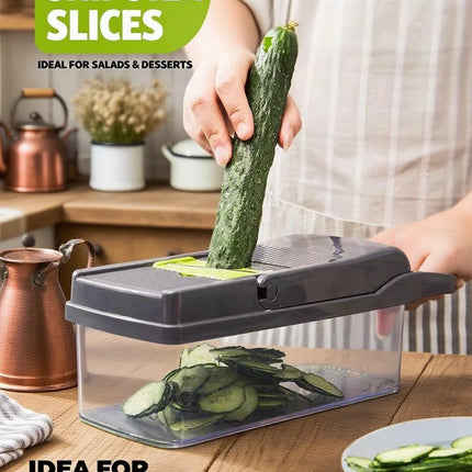 Multifunctional Vegetable Chopper Handle Food Grate Food Chopper Vegetable Slicer Dicer Cut 14/16 in 1 Kitchen Items Cocina