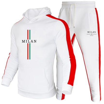 Conjunto de Sudadera con capucha y pantalones de chándal para hombre, ropa deportiva informal diaria, trajes de entrenamiento para correr, trajes masculinos, novedad de 2025