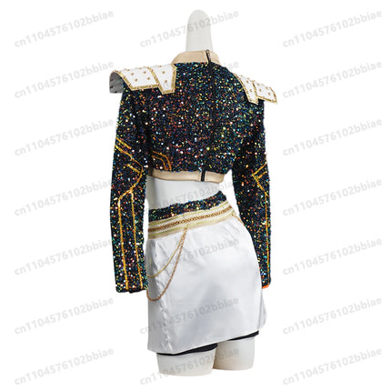 Disfraz de cazadores de demonios kpop para niños, disfraz de rumi para niñas, impresiones de rol de película, disfraces de Cosplay, disfraces de fiesta de Carnaval, conjunto Huntrix 2026