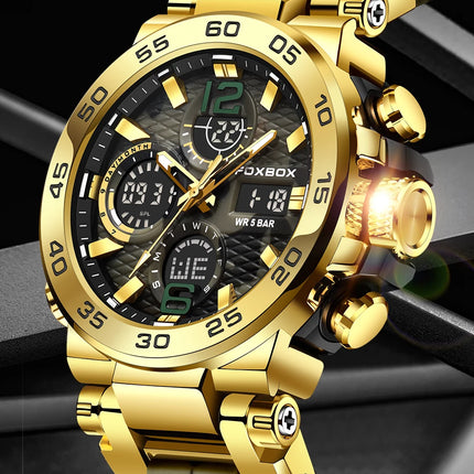 Reloj Electrónico Deportivo LIGE para Hombre – Pantalla LED de Lujo y Diseño Militar Resistente al Agua