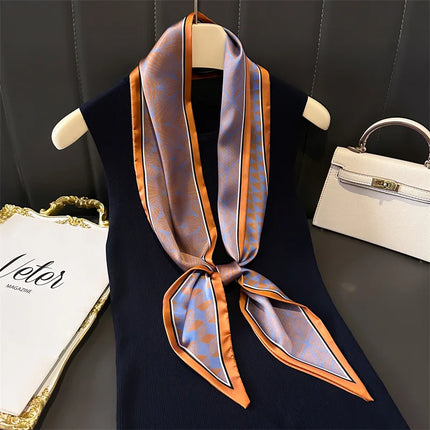 Nuevo Pañuelo de Seda Estrecho 14x147 cm – Versátil y Elegante para Mujer