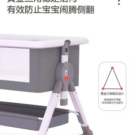 Cama de empalme grande para recién nacido, mecedora de bebé bb, cuna para niños, multifuncional, móvil y plegable