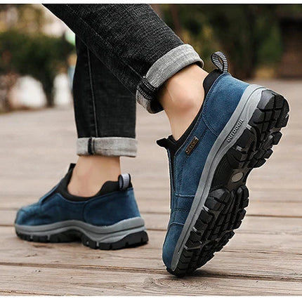 Zapatos deportivos informales antideslizantes para hombre, zapatos de senderismo resistentes al desgaste, zapatos planos cómodos para caminar a la moda para exteriores 2025, para hombre