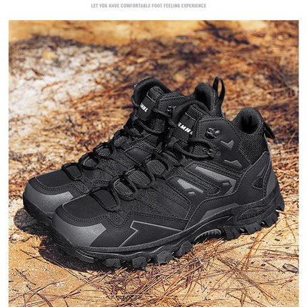 Botas de entrenamiento táctico mejoradas para hombre, zapatos de senderismo antideslizantes de respuesta rápida para acampar al aire libre, zapatos deportivos informales, zapatos de senderismo para mujer