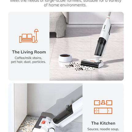 ILIFE W90 Robot de fregona de lavado inteligente inalámbrico para limpieza en seco y húmedo, succión de 5500Pa, autolimpieza de 1 minuto, tanque de agua doble grande