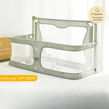 Cama de cuna plegable de doble uso para niños pequeños, cuna para dormir, barandilla para bebé, protección de seguridad, cunas de cabecera fáciles de instalar