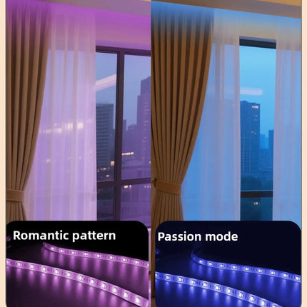 Cortinas eléctricas inteligentes con Control de voz y pista deslizante silenciosa para dormitorio, revestimientos de ventanas automáticos con luz ajustable