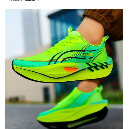 Zapatillas para correr para hombre, tabla de carbono, deportes especiales para maratón, transpirables, ligeras, cómodas zapatillas deportivas antideslizantes para mujer