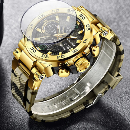 Reloj Electrónico Deportivo LIGE para Hombre – Pantalla LED de Lujo y Diseño Militar Resistente al Agua