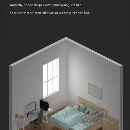 Cama de cuna plegable de doble uso para niños pequeños, cuna para dormir, barandilla para bebé, protección de seguridad, cunas de cabecera fáciles de instalar