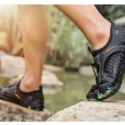 Zapatos deportivos de secado rápido para caminar en el agua, zapatos de playa transpirables, zapatos de malla para senderismo y correr, adecuados tanto para hombres y mujeres, Fitness al aire libre