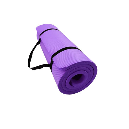 Estera de Yoga de 1CM de espesor, estera deportiva antideslizante para Fitness, estera de Yoga de espuma cómoda NBR para ejercicio, Yoga y Pilates, estera de gimnasia