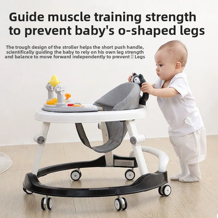 Andador para bebé, anti-piernas, multifuncional, anticaída, antivuelco, para niña, niño, caminar, puede sentarse en el carrito en forma de U