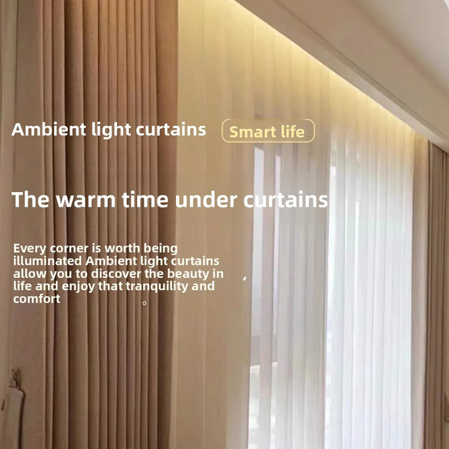 Cortinas eléctricas inteligentes con Control de voz y pista deslizante silenciosa para dormitorio, revestimientos de ventanas automáticos con luz ajustable
