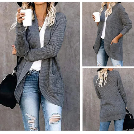 Cárdigan de moda para Mujer, suéter de punto Harajuku, chaqueta básica, Ropa de Mujer, abrigo fino, ropa de calle, Ropa nueva para Mujer