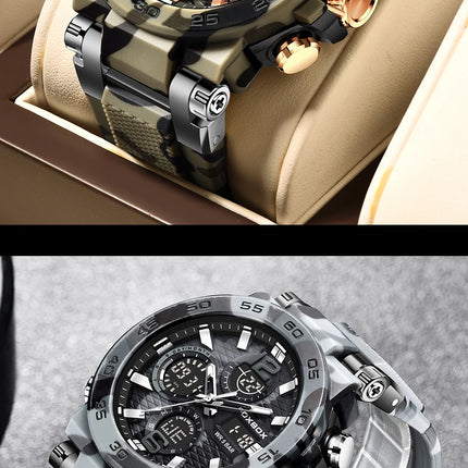 Reloj Electrónico Deportivo LIGE para Hombre – Pantalla LED de Lujo y Diseño Militar Resistente al Agua