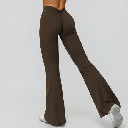 Bell-bottoms Pantalones de yoga con corte de bota de talle alto para mujer Leggings acampanados para entrenamiento y ropa casual Ropa deportiva cómoda y elegante