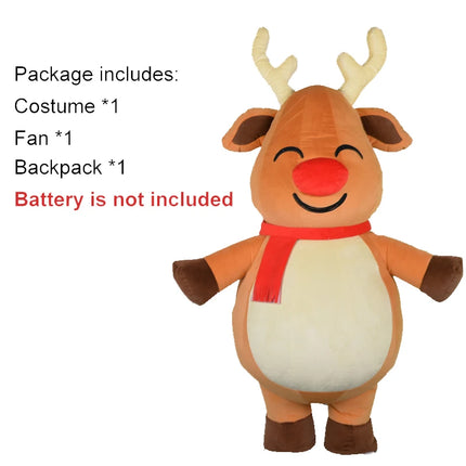 SAYGO-Disfraz inflable de Papá Noel, muñeco de nieve, mascota, disfraz de adulto, disfraz de mascota kawaii para fiesta de Navidad, disfraces de Carnaval