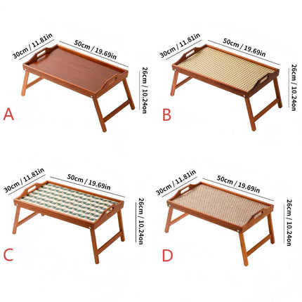 Bandeja de cama plegable de madera ergonómica con soporte para tableta, escritorio multiusos para pacientes de recuperación/sofá cama de oficina 19,7x11,8