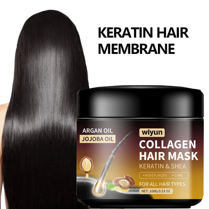 Mascarilla hidratante para el cabello con queratina, acondicionador suave y liso, Frizz, cuidado del cabello dañado, reparación del cabello dañado, restauración de brillo