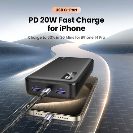 UGREEN 20000mAh PD 20W banco de energía carga rápida banco de energía portátil para iPhone 17 16 15 Pro Max Xiaomi teléfono batería externa 30W