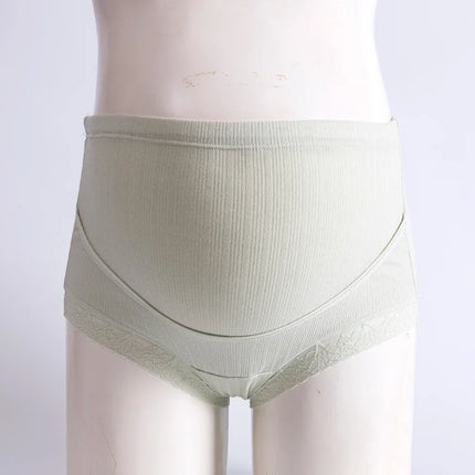 Ropa interior cómoda sin huellas para mujeres embarazadas, algodón puro, cintura alta y soporte ajustable para el vientre durante el embarazo