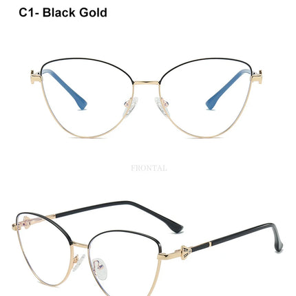 VICKY, nueva moda, Simple, ojo de gato, diseño de marco personalizado, gafas de lectura antiluz azul para mujer, prescripción personalizable