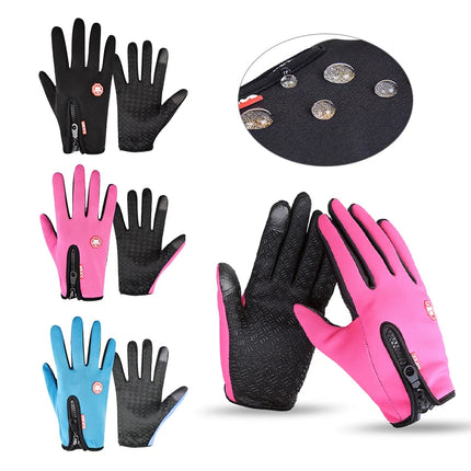 Guantes cálidos impermeables para invierno, guantes para deportes al aire libre a prueba de viento con pantalla táctil para hombres y mujeres, senderismo, ciclismo, pesca, esquí