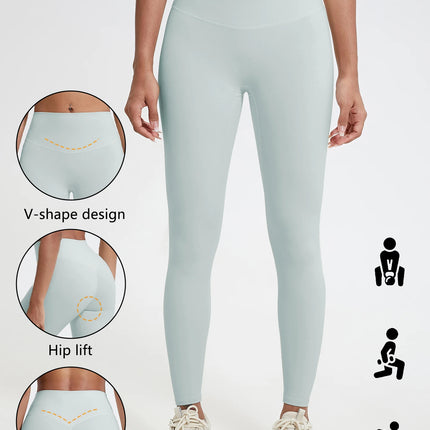 Hearuisavy-mallas de cintura alta de telas súper suaves, pantalones de Yoga para gimnasio de secado rápido, mallas de entrenamiento para correr, mallas deportivas de realce para mujer