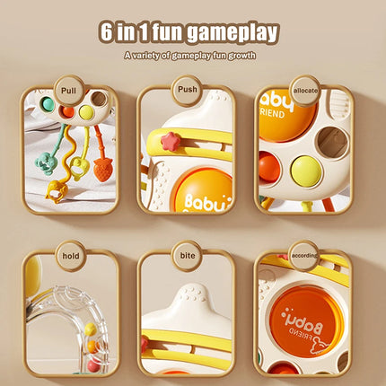 Juguete masticable para bebés en forma de botella de leche; Cuerda de sonajero para aliviar la dentición y desarrollar temprano