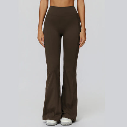 Bell-bottoms Pantalones de yoga con corte de bota de talle alto para mujer Leggings acampanados para entrenamiento y ropa casual Ropa deportiva cómoda y elegante