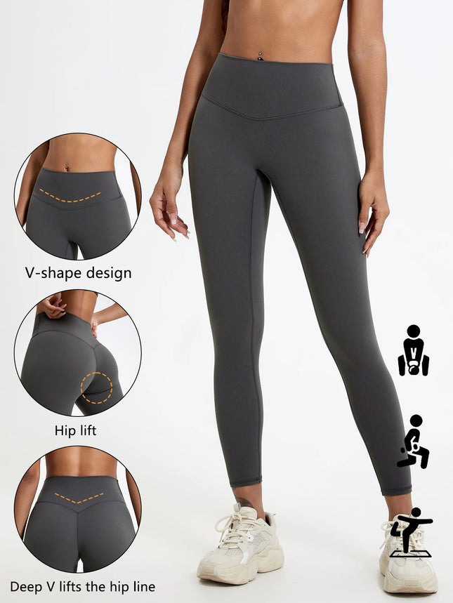 Hearuisavy-mallas de cintura alta de telas súper suaves, pantalones de Yoga para gimnasio de secado rápido, mallas de entrenamiento para correr, mallas deportivas de realce para mujer