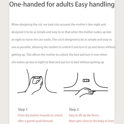 Cama de cuna plegable de doble uso para niños pequeños, cuna para dormir, barandilla para bebé, protección de seguridad, cunas de cabecera fáciles de instalar