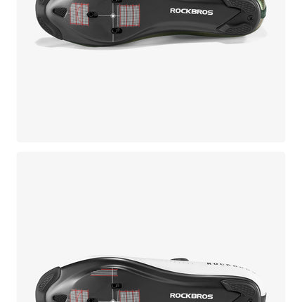ROCKBROS Zapatos de ciclismo profesional con cierre de perilla autobloqueantes para bicicleta de carretera compatible con calas SPD calzado para ciclismo