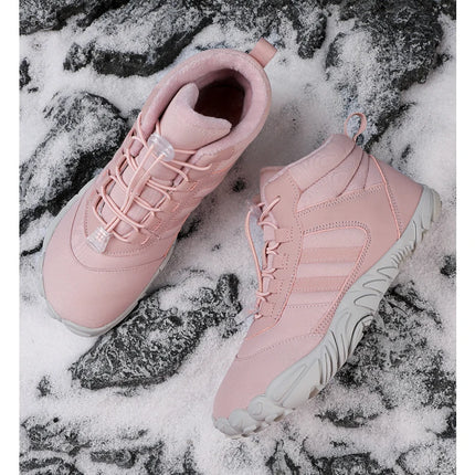 Zapatos impermeables de invierno para hombre y mujer, botas de nieve de algodón, cálidas, forradas de piel, Unisex, para caminar, senderismo y al aire libre