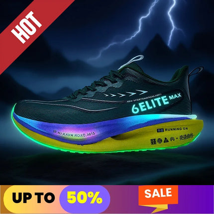 Zapatillas fluorescentes para correr CarbonBoard Marathon, deportivas para hombre, transpirables, cómodas zapatillas deportivas para mujer, suaves y resistentes al desgaste