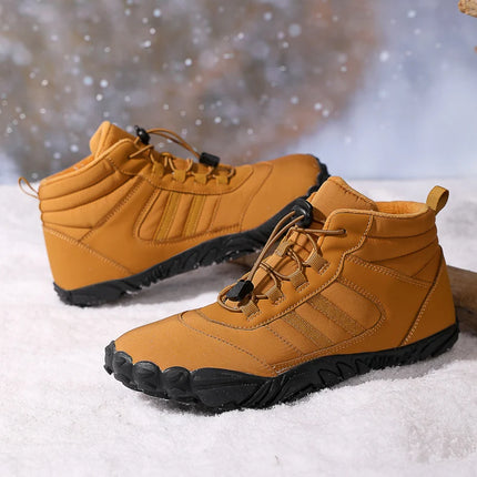 Zapatos impermeables de invierno para hombre y mujer, botas de nieve de algodón, cálidas, forradas de piel, Unisex, para caminar, senderismo y al aire libre