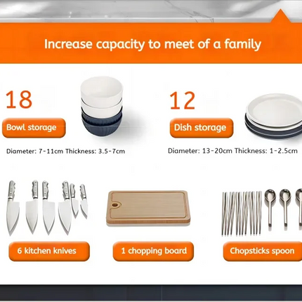 Estante Escurridor de Platos de 2 Niveles – Compacto, Antióxido y con Soporte para Utensilios