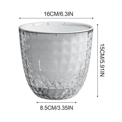 Maceta de flores perezosa, maceta hidropónica automática absorbente de agua, maceta de plástico transparente de doble capa, maceta de riego para el hogar