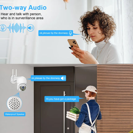 Smar 8CH NVR 5MP Kit de cámara inalámbrica Ai Humman detectar al aire libre 3MP PTZ WiFi visión nocturna CCTV sistema de vigilancia de seguridad ICsee