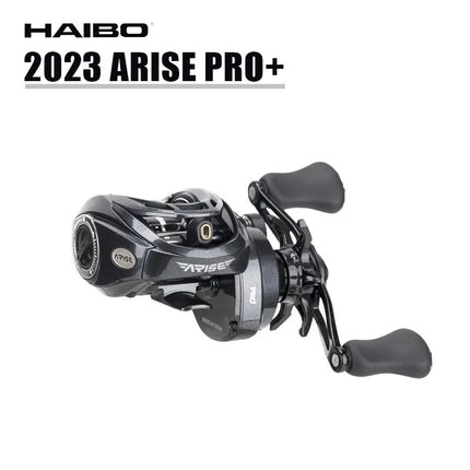 Haibo 25/23 nuevo ARISE AIR/ELITE AMC + carrete De Pesca De Baitcasting De fibra De carbono HandIe 11B + 1RB Carretilha De Pesca De fundición larga