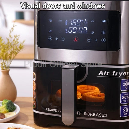 Horno Freidora de Aire Inteligente 6L – 1400W | Circulación de Aire Caliente 360° | Ventana Transparente | Cocina Saludable y de Gran Capacidad