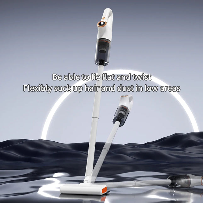 Aspirador inalámbrico: filtro Hepa húmedo y seco, tiempo de ejecución de 30 minutos, 180 °   Aspirador de varilla flexible, aspirador de mano para el hogar