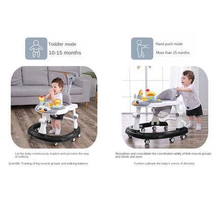 Andadores de bebé plegables LazyChild con rueda Universal, andador multifunción antideslizante y antideslizante, carrito de mano, andador de inicio de aprendizaje