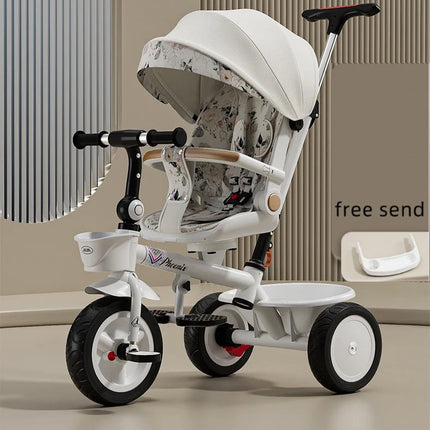 Trciclos de bebé, cochecito triciclo multifuncional 4 en 1 de alta calidad para niños de 2 a 4 años, regalos gratis para usted