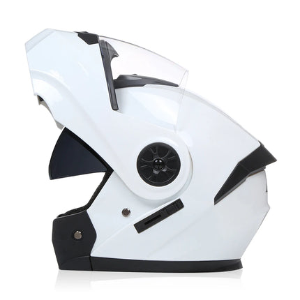 BLD Casco de Motocicleta Modular para Hombre y Mujer, Doble Lente, Abatible Hacia Arriba, Casco de Motocross de Alta Seguridad y Estilo Personalizado